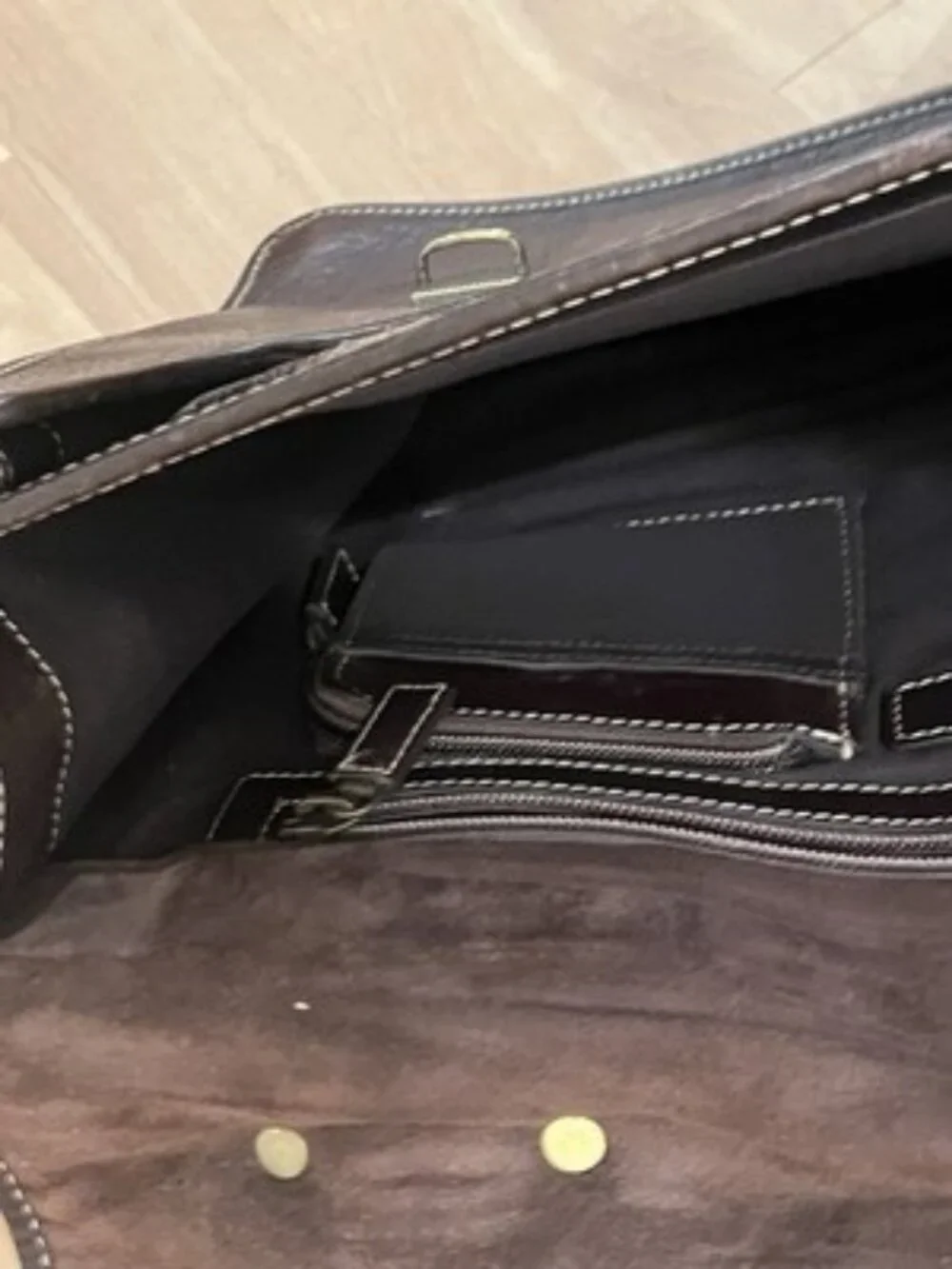 COLE HAAN Heavy Leather Briefcase / Messenger Bag